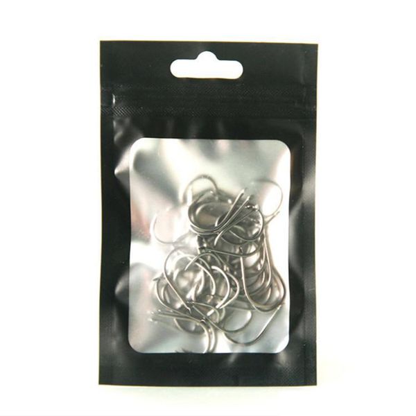 Matt Black Translucent Foil Packaging Bags Black Clear Front Black Back Jewelry Office Supplies Party Birthday