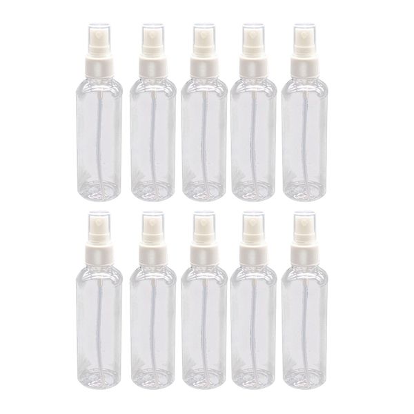 50PCS 100 Ml Transparent Plastic Perfume Atomizer Small MIni Empty Spray Refillable Bottle Travel Bottles Set T200819