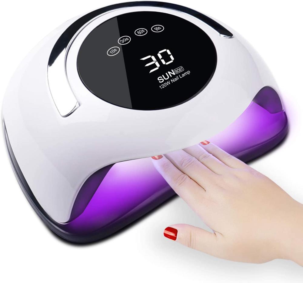 120W LED Nail Dryer 45PCS UV Lamp Heads Automatic Sensor Switch Timing Function Curing All Gel Nail Dry Light HIAISB