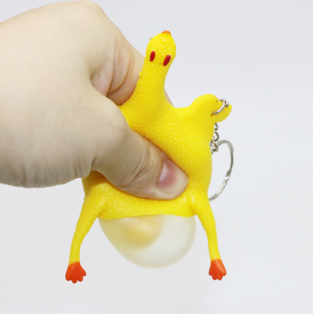 Novelty Gag Gift Toys Chicken Laying Egg Antistress Squishy Stress Relief Practical Joke Fun Toys Squishes Gadgets Squeeze Gifts