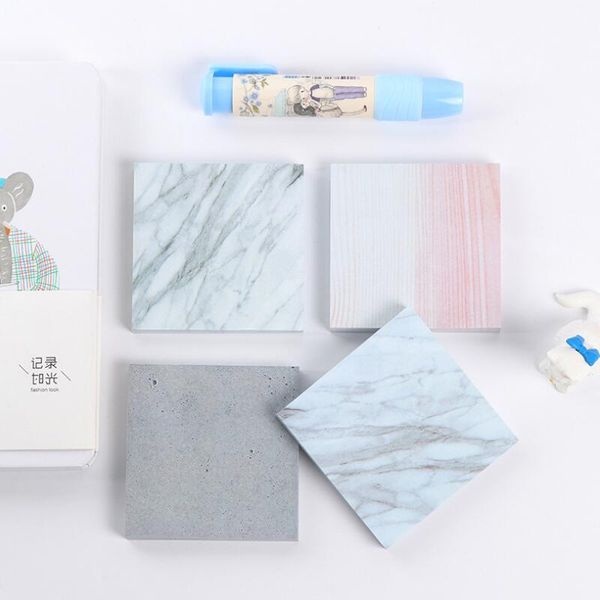 Marble color memo pads Notes Self Adhesive Memo Pad Sticky Notes School Office home notepads Supply LX2947