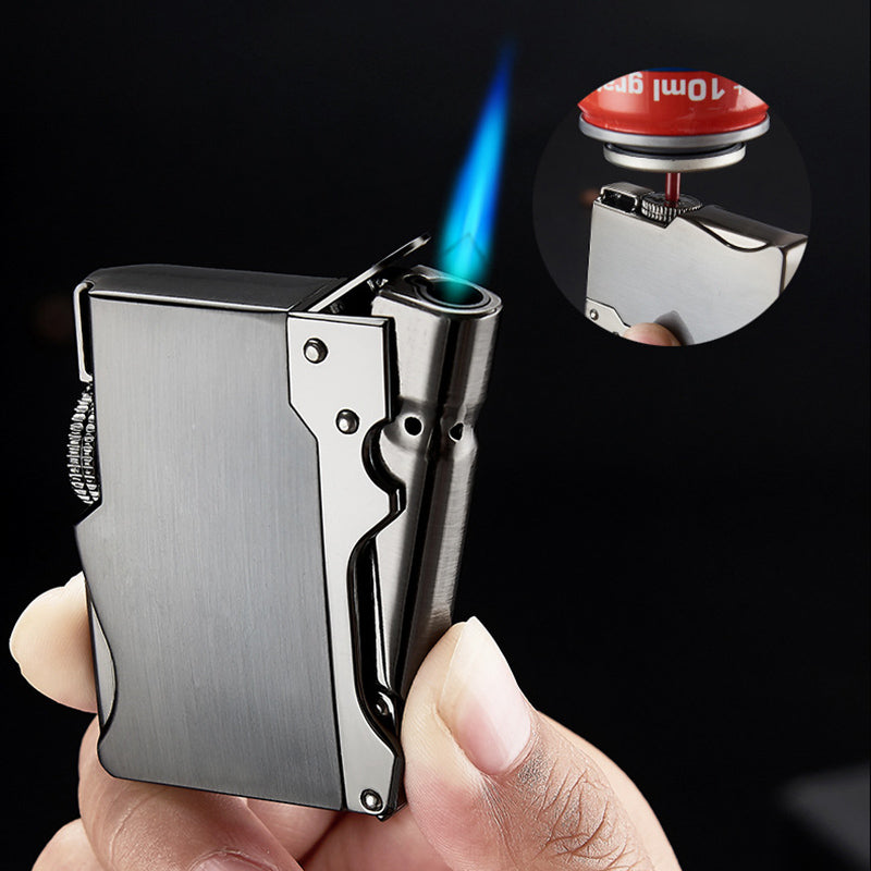 Creativity Torch Jet Lighter Metal Down Ignition Gas Turbo Lighter Butane Windproof Lighter Cigarette Accessorie Gadgets For Men NO GAS