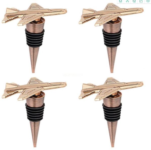 New creative airplane wine stopper space shuttle shape metal gift wine stopper