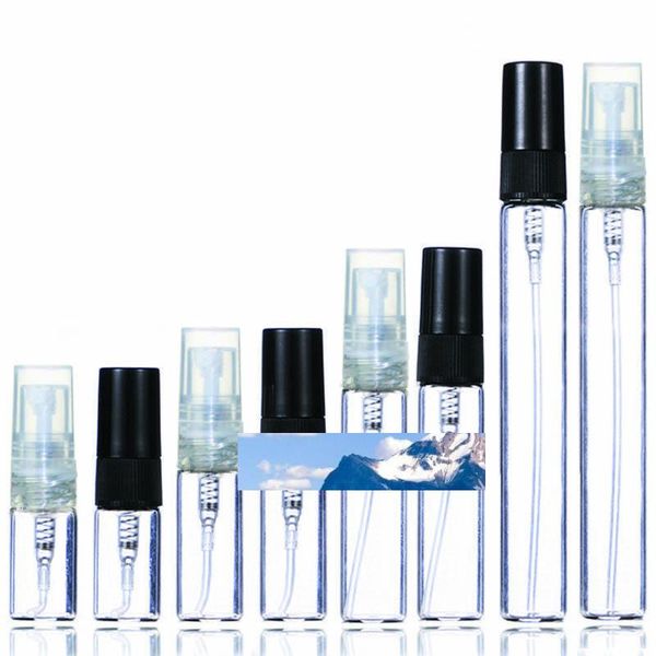 2ml 3ml 5ml 10ml plastic-Glass Perfume Bottle, Empty Refilable Spray Bottle, Small Parfume Atomizer, Perfume Sample Vials
