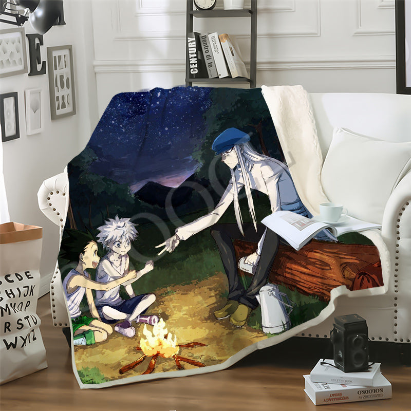 CLOOCL Anime Hunter X Hunter Blankets 3D Print Double Layer Sofa Travel Teens Women Men Bedding Throw Casual Blanket Plush Quilt