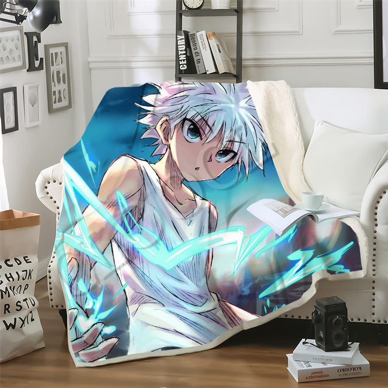 CLOOCL 2020 Popular Hunter X Hunter Blanket 3D Print Japanese Anime Double Layer Fashion Sofa Youth Bedding Throw Autumn and Winter Blankets