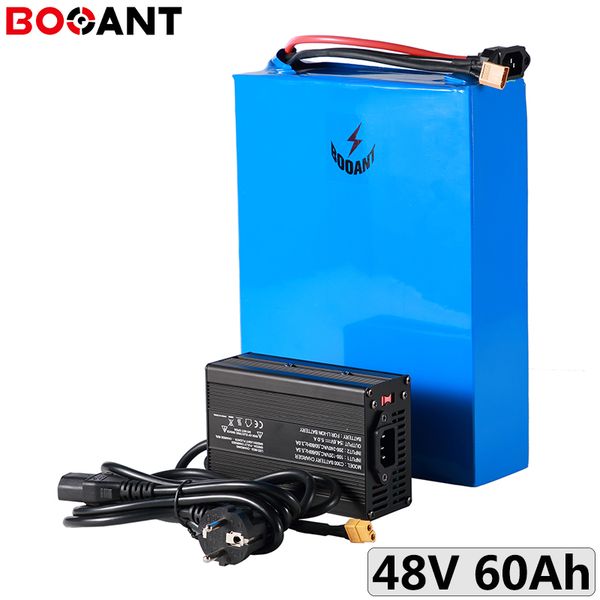 Powerful lithium ion battery 13S 48V 60Ah 2000W electric scooter - E-bike for Samsung 50E 21700 with 5A Charger