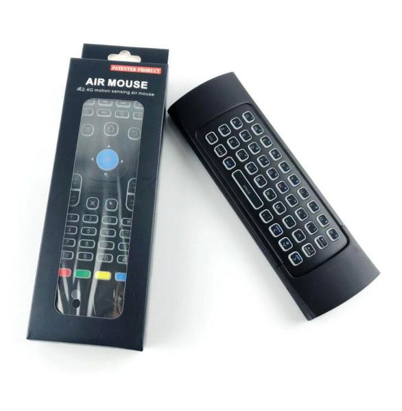 X8 Backlight MX3 Mini Keyboard With IR Learning Qwerty 2.4G Wireless Remote Control 6Axis Fly Air Mouse Backlit Gampad For Android TV Box i8