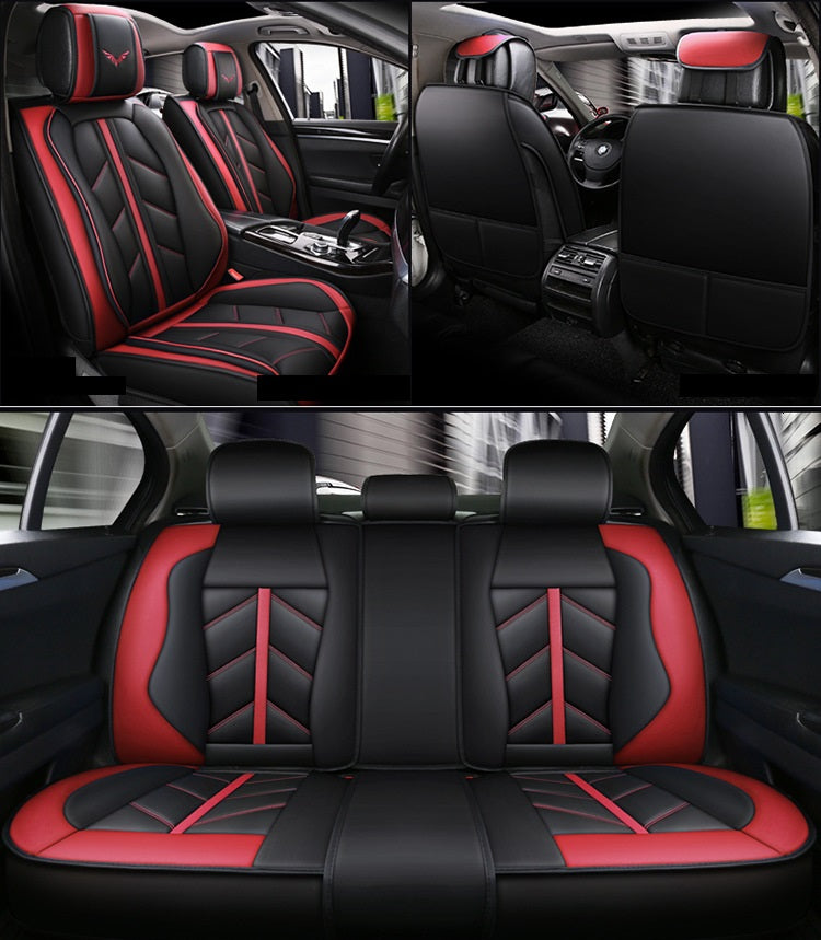 Universal Fit Car Accessories Interior Car Seat Covers Set For Sedan PU Leather Full Surround Design Adjuatable Seats Covers For SUV