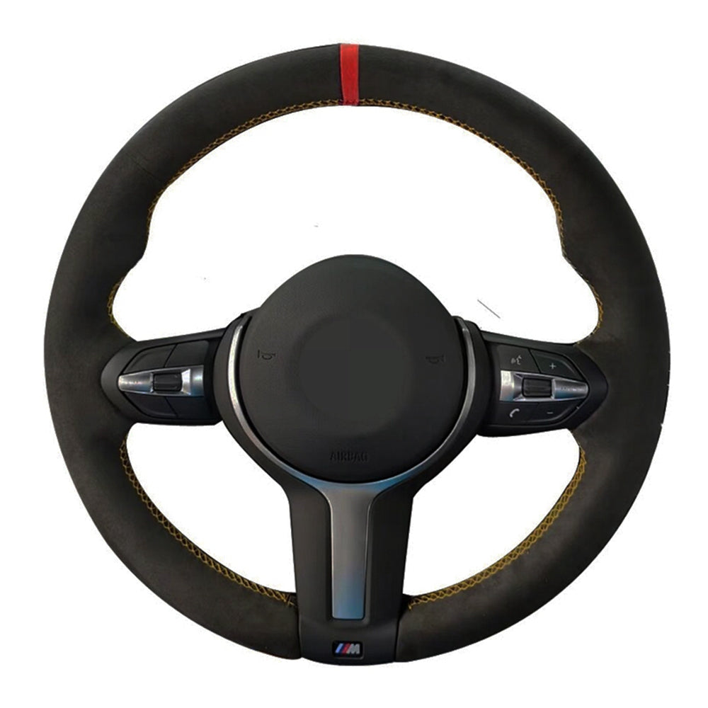 Car Steering Wheel Cover Suede For BMW F87 M2 2016-2018 F80 M3 2015-2018 F82 M4 2015-2018 M5 2014-2017 F12 F13 M6 F85