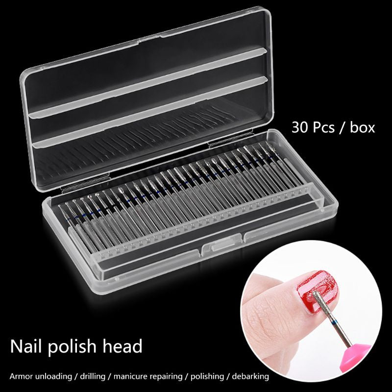 Nail Art Stainless Steel Drill Bit Cuticle Clean Pedicure Manicure Electric Mills Burr Grinder Tool DIY Polished Tool D261