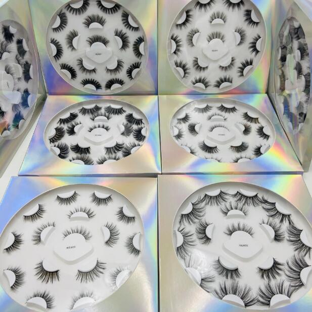 New arrival 8 Pairs false eyelashes set thick long fake lashes handmade with laser packing 8 models available drop shipping eye makeup