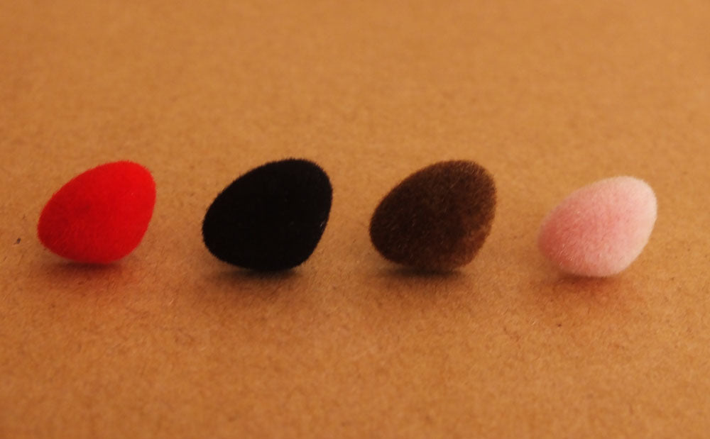 30pcs-lot Velvet Triangle Safety Nose with washer --mixed color mixed size can choose