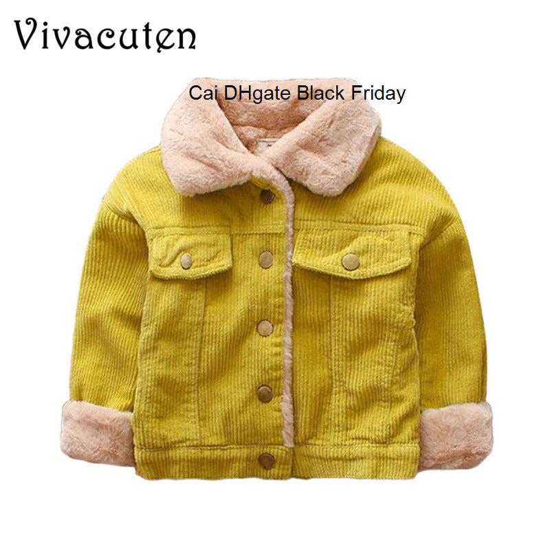 Infant Baby Boys Velvet Jacket Kids Autumn Winter Coat For Baby Kids Warm Fur Outerwear Tops Newborn Baby Thicken Clothes B092