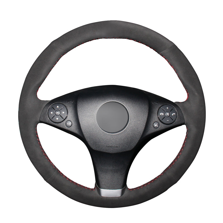 DIY Black Suede Leather Car Steering Wheel Cover for Mercedes Benz C180 C200 C350 C300 CLS 280 300 350 500 GLK Accessories