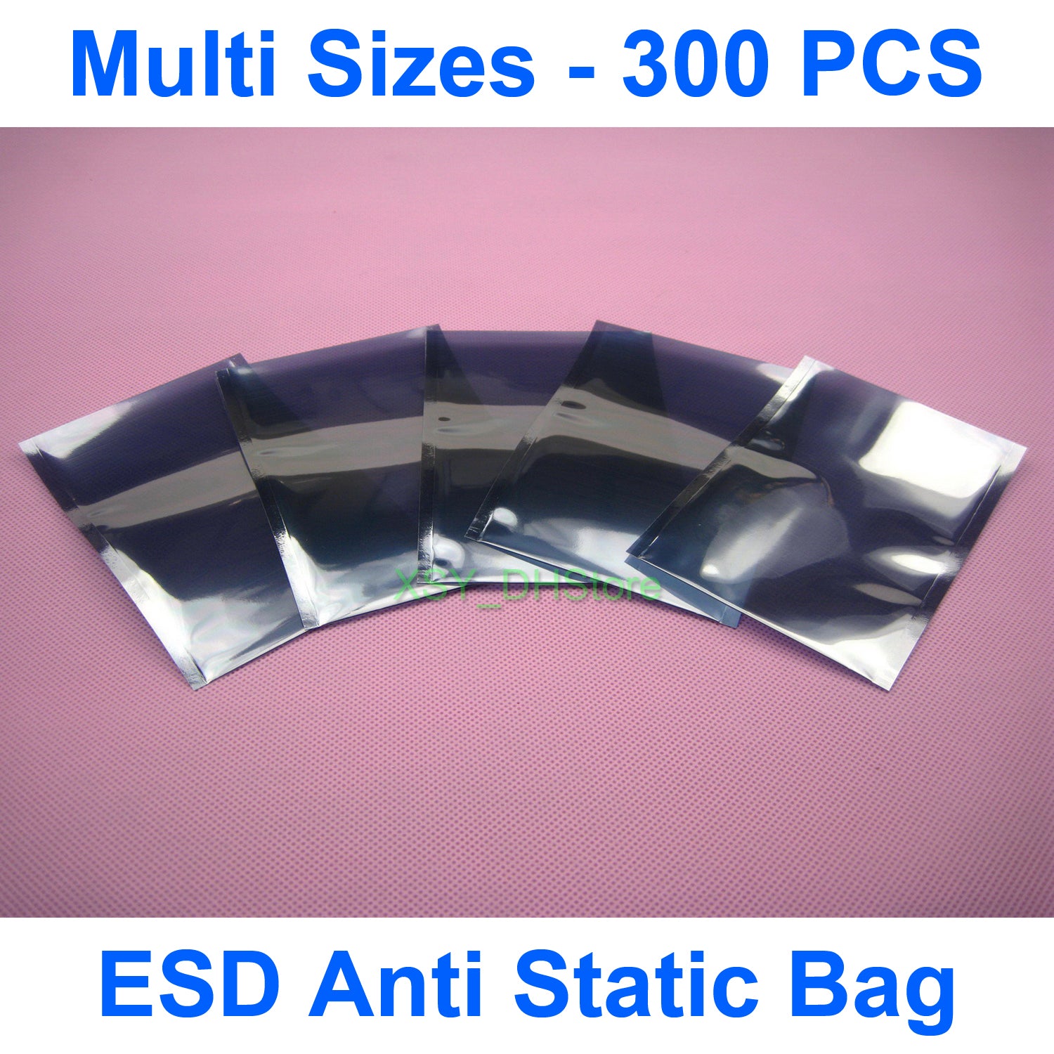 Multi Sizes 300 PCS ESD Anti Static Bags USABLE SIZE (Width 4&quot; to 5.7&quot;) x (Length 6&quot; to 9&quot;) Electronic Packing (100 - 145mm) * (
