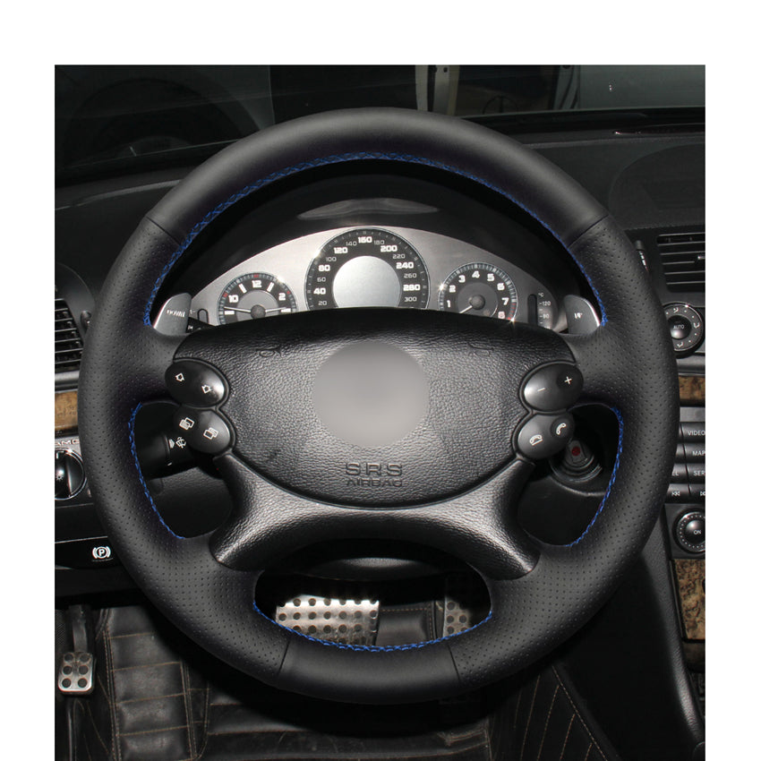 Black Artificial Leather Steering Wheel Cover for Mercedes Benz E-Class W211 E230 E280 E350 CLS-Class CLS350 CLS500