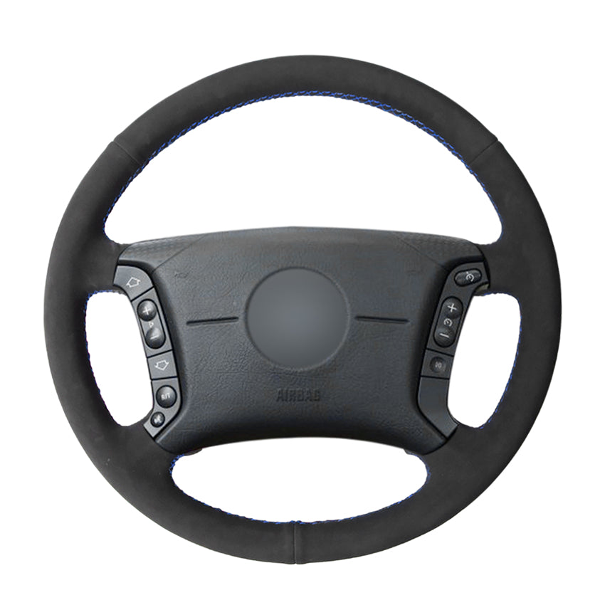DIY Black Suede Car Steering Wheel Cover for bmw E46 318i 325i E39 E53 X5 Accessories Parts
