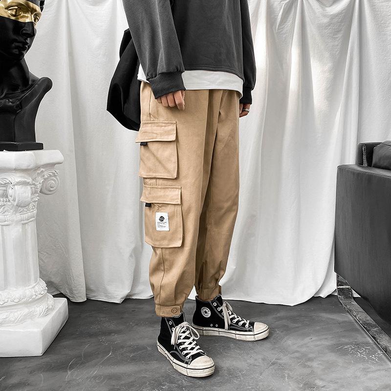 Cargo Pants Men Hipster Loose Side Pockets Hip Hop Casual Trousers Mens Streetwear Plus Size Fashions Youth Joggers High Quality