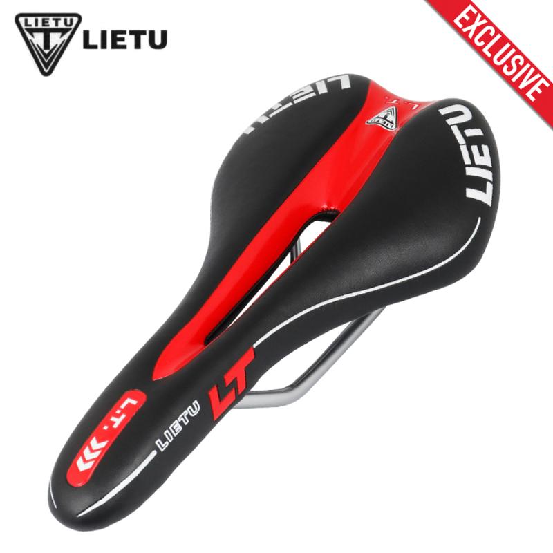 Lietu Bicycle Cycling Saddle Hollow Design Cushion Seat Hi-ten Steel Rail Mountain Road Bike MTB Saddle Bicycle