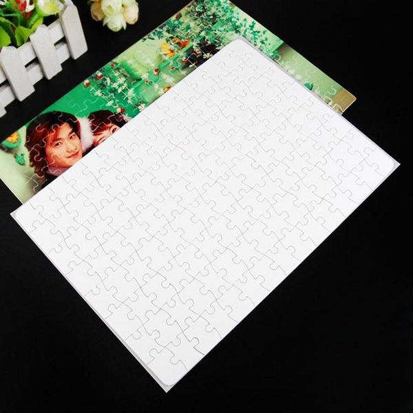 A4 Sublimation Blank Puzzles Heat Printing Jigsaw Puzzle with 120 pieces Heat Press Transfer Crafts Puzzles Kids Gift