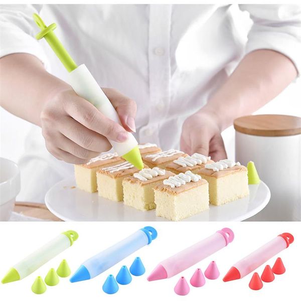 Silicone Food Writing Pen Chocolate Decorating Tools Cake Mold Cream Cup Cookie Icing Piping Pastry Nozzles Kitchen Accessories