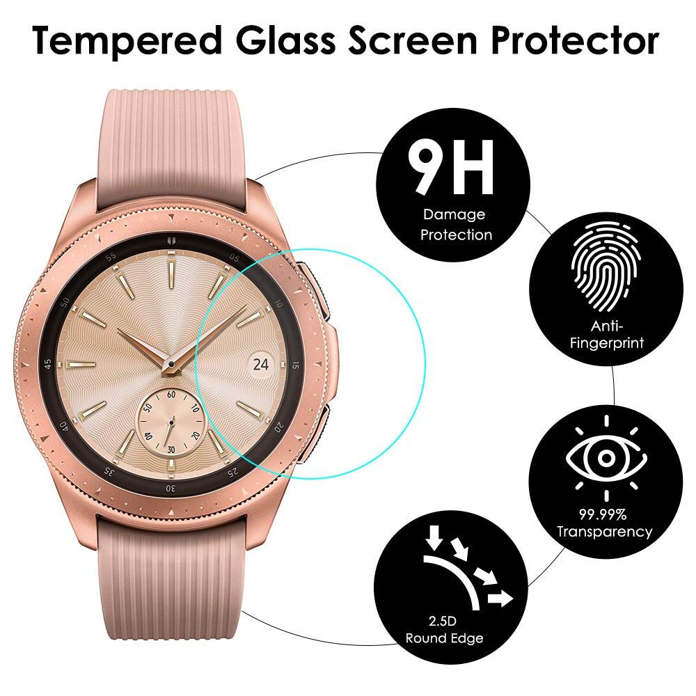 2pcs Tempered Glass Screen Protector for Samsung Galaxy Watch 46mm 42mm 45mm 41mm Protective Screen Film Anti Explosion Guard