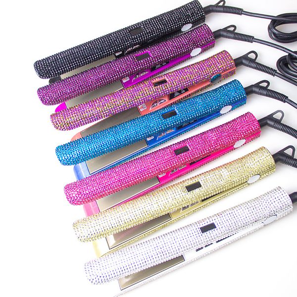 Professional Titanium Plate Straightener LCD Display Styg Tool for Silky Smooth Hair Fast Heat-up