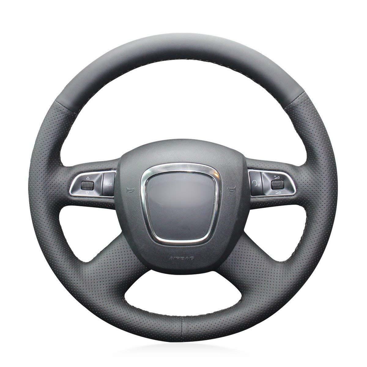 diy Hand sewing customization Leather Steering Wheel Cover for Audi Old A4 B7 B8 A6 C6 2004-2011 Q5 2008-2012 car accessories