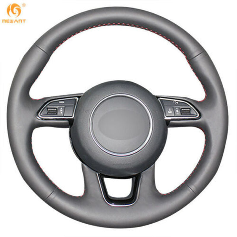 diy Hand sewing customization Artificial Leather Steering Wheel Cover for Audi Q3 Q5 2013-2015 ZW006 car accessories