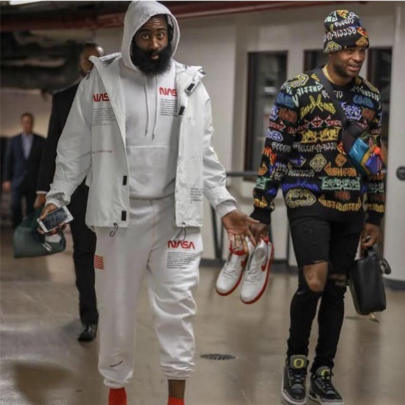 streetwear Travis Scott Cotton NASA hoodie fashion letter printed trousers autumn winter Mans womans hip hop casual sports pants loose logo