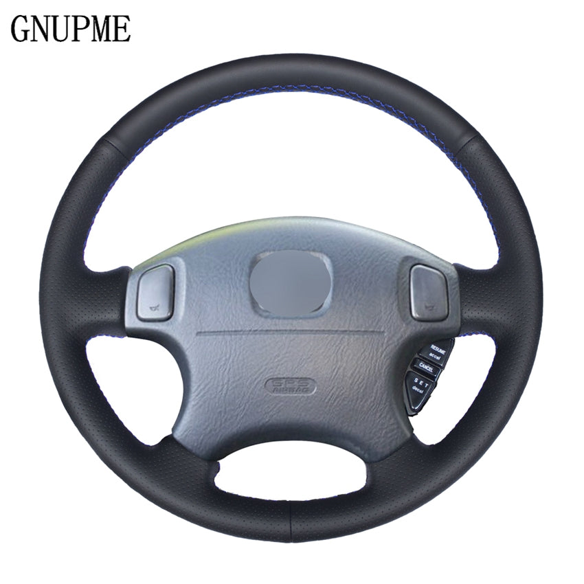 DIY Black Artificial Leather Car Steering Wheel Cover for Honda CRV CR-V 1997-2001 Accord 6 1998-2002 Odyssey 1998-2001 Prelude