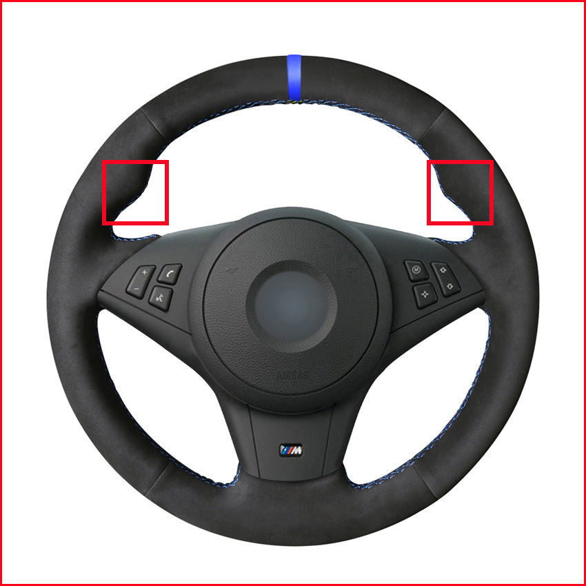 DIY Black Suede Car Steering Wheel Cover for BMW E60 E63 E64 Cabrio M6 2005 2006 2007 2008 2009 2010 Accessories Parts