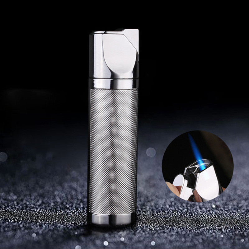 Netted Cylinder Jet Gas Lighter Turbo Torch Lighter Cigar Pipe Metal Windproof Cigarette Lighter 1300 C Butane Gadget For Men NO GAS