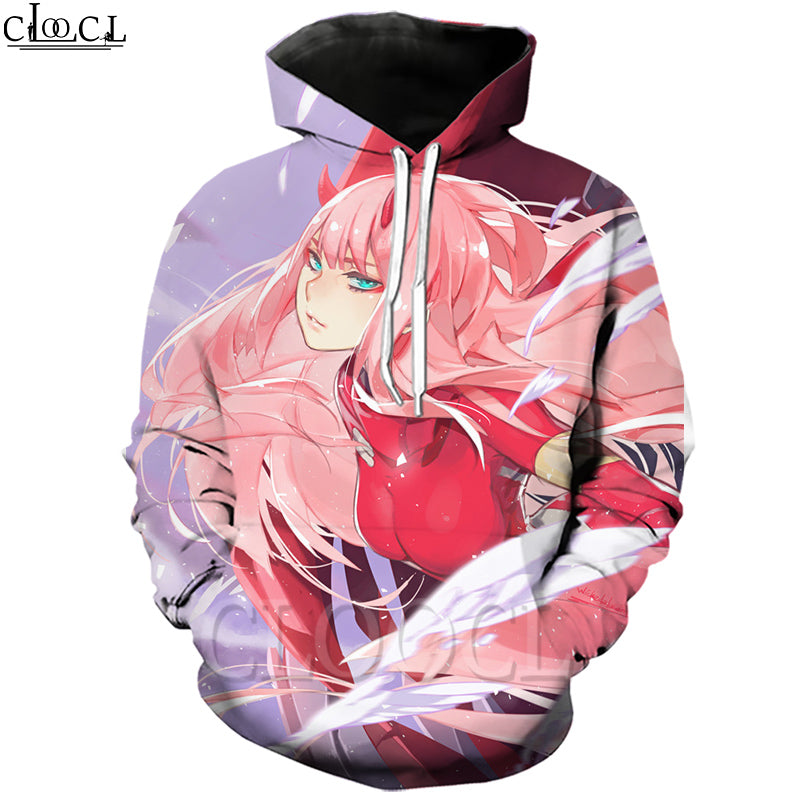 CLOOCL Anime Darling In The Franxx Zero Two Funny 3D Print Hoodie Sweatshirt Men Women Sportswear Fashion Casual Streetwear Men Clothing