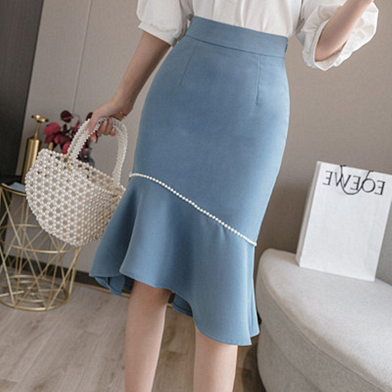 Blackday Long Skirt Womens Vintage Wrap Skirts Clothes Black Harajuku Summer High Waist Waist White Streetwear 2020 Bodycon Fashion