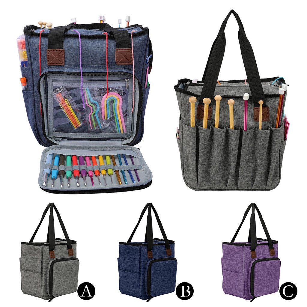 Knitting Bag Portable Yarn Tote Wool Crochet Storage Bag DIY Household Organizer Waterproof For Kids Storage Packet New 2020