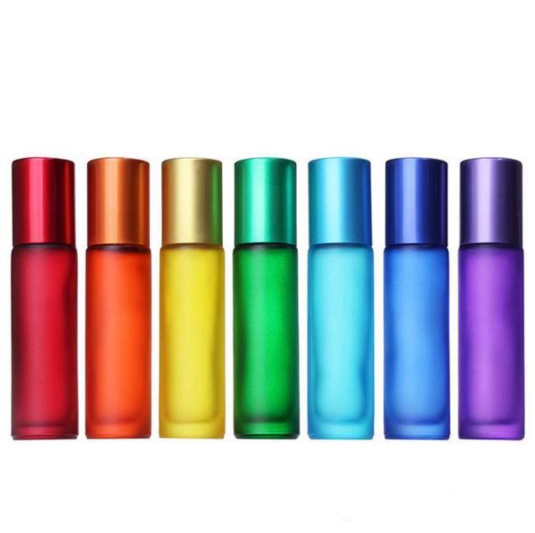 Frosted 10ml 1-3oz Thick Roll On Glass Perfume Bottle Fragrances Essential Oil bottle Roller Ball Wholesale Price