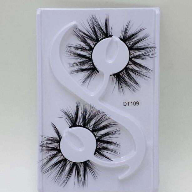 Long thick mink false eyelashes 2 pairs set hand made fake lashes eye makeup eye lashes 10 models laser packing DHL Free