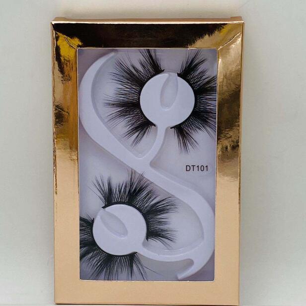 Newest 2 pairs false eyelashes set thick long mink fake lashes eye makeup accessory laser packing 10 models available drop shipping