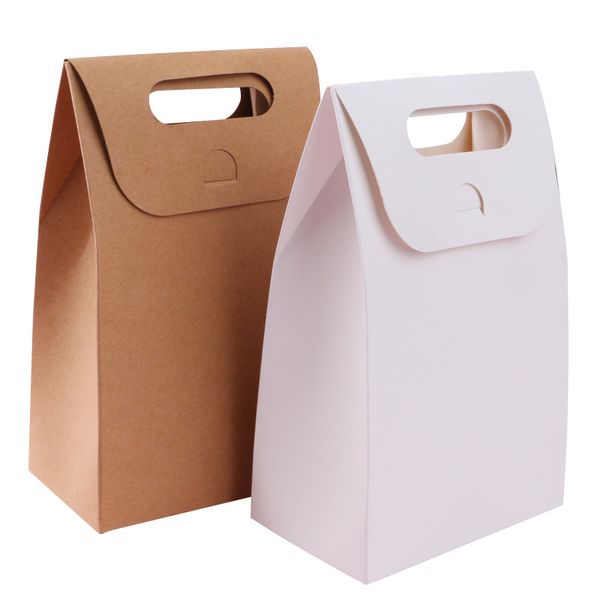 Portable kraft paper gift bag for cookie biscuit candy chocolate nut jewelry packaging birthday Wedding Christmas gift wrapping