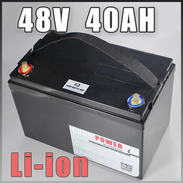 48V 2000W Li-ion battery 40AH electric bike pack LFP Battery With Plastic housing