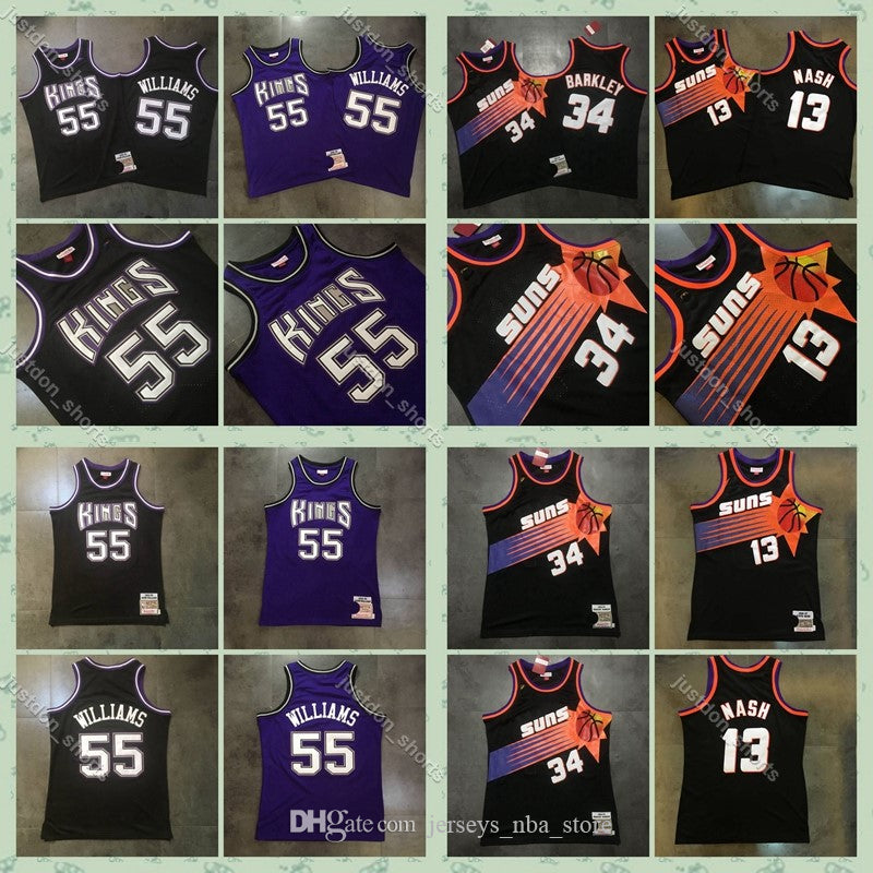 Authentic Stitched Mitchell&Ness Basketball Jersey Mens 55 Dikembe Mutombo 8 Steve Smith 3 Allen Iverson Mitchell & Ness Swingman Jersey