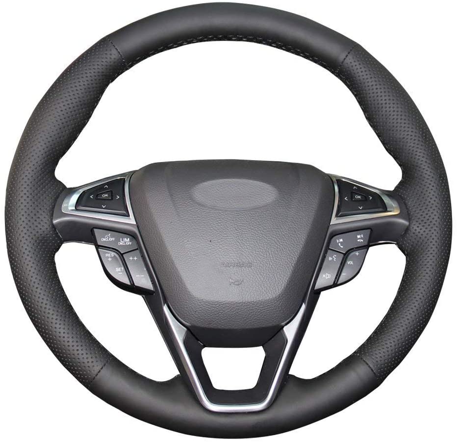 DIY Stitching Steering Wheel Cover for Ford Fusion 2013-2019 - 2015-2020 SUV Interior Accessories Microfiber Leather