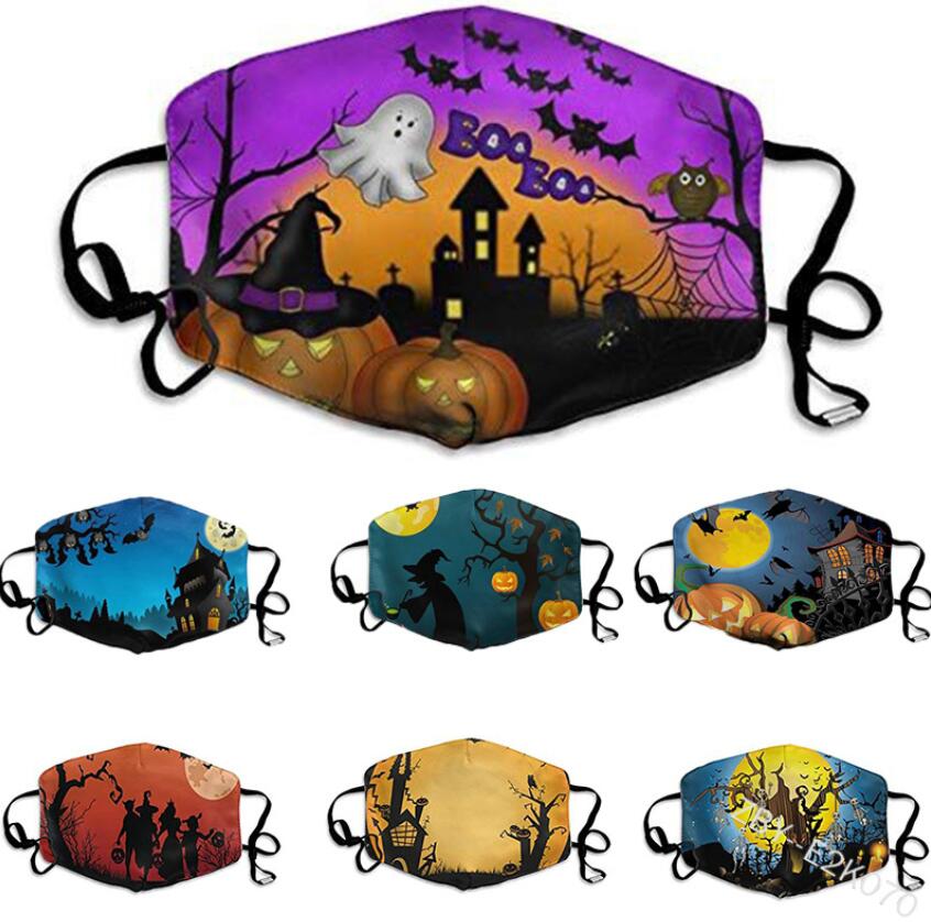 Halloween Face Masks Anti-dust Wind Mouth Mask Washable Breathable Outdoor Cyling Bicycle Protective Mask Party Masks DHL