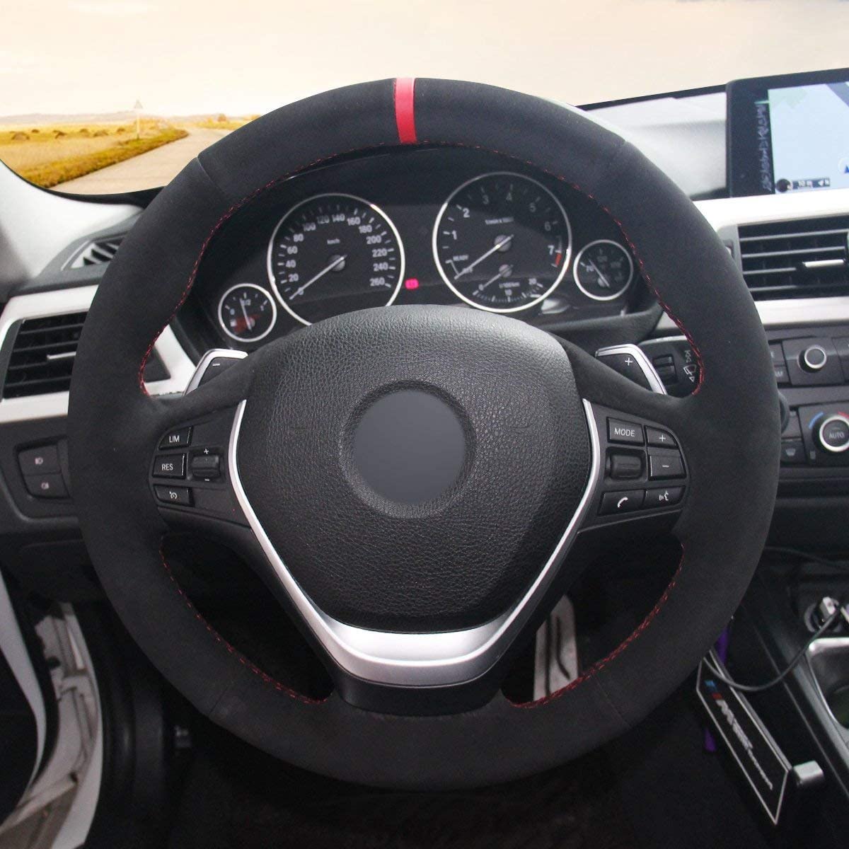 diy Custom Fit Steering Wheel Cover for BMW 2 Series F22 F23 F45 F46 2014-19- 3 Series F30 F31 F34 F35 2012-19- 4 Series F32 F33 F36 2014-19