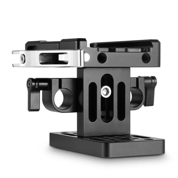 Freeshipping DSLR Camera Cage Baseplate (Manfrotto)+15mm Rail Support System Quick Release Tripod Mount Plate Mounting Plate -2039