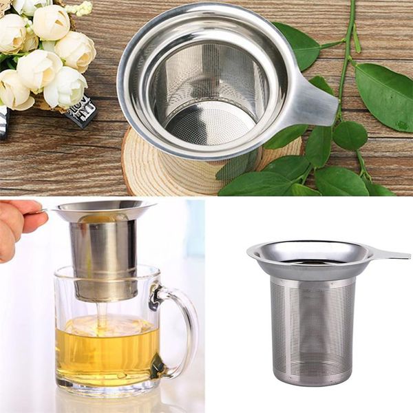 New Mesh Tea Infuser Reusable Tea Strainer Stainless Steel Teapot Loose Tea Leaf Spice Filter Items for Coffee Kitchen Tool DHL