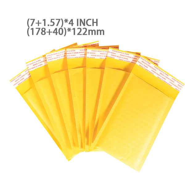 Golden brown paper bubble envelope bag(178+40)*122mm