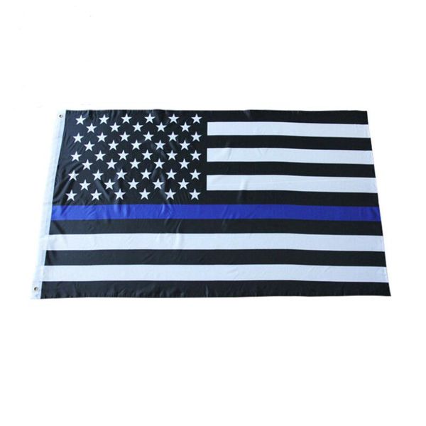 direct factory wholesale 3x5Fts 90cmx150cm Law Enforcement Officers USA US American police thin blue line Flag LX3006